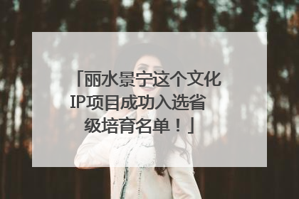 丽水景宁这个文化IP项目成功入选省级培育名单！