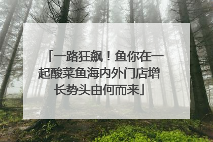 一路狂飙！鱼你在一起酸菜鱼海内外门店增长势头由何而来