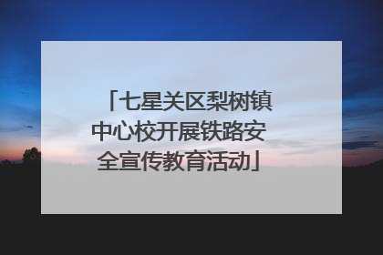 七星关区梨树镇中心校开展铁路安全宣传教育活动