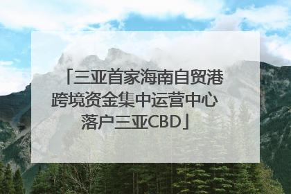 三亚首家海南自贸港跨境资金集中运营中心落户三亚CBD
