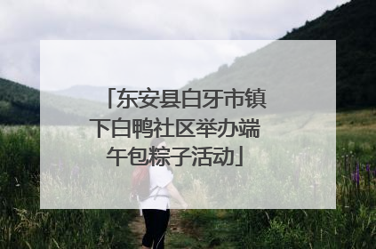 东安县白牙市镇下白鸭社区举办端午包粽子活动