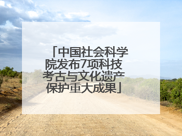 中国社会科学院发布7项科技考古与文化遗产保护重大成果