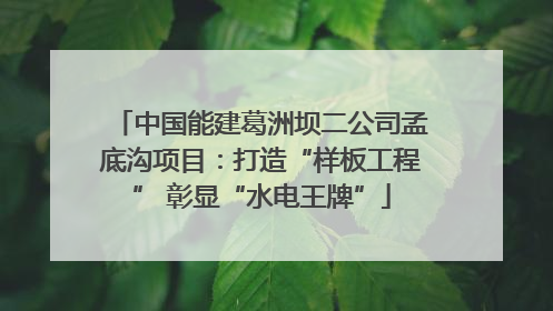中国能建葛洲坝二公司孟底沟项目：打造“样板工程” 彰显“水电王牌”