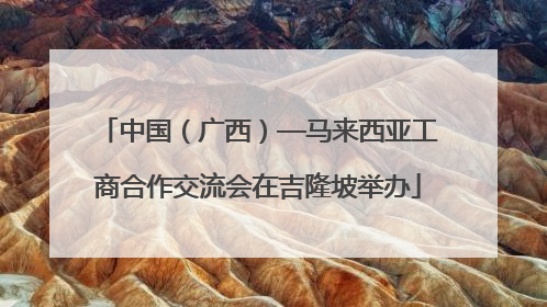 中国（广西）—马来西亚工商合作交流会在吉隆坡举办
