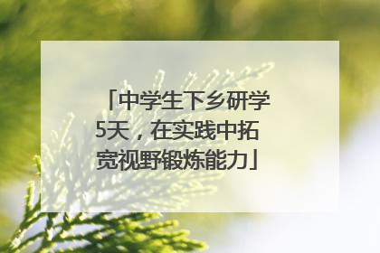 中学生下乡研学5天，在实践中拓宽视野锻炼能力