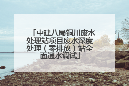 中建八局铜川废水处理站项目废水深度处理（零排放）站全面通水调试