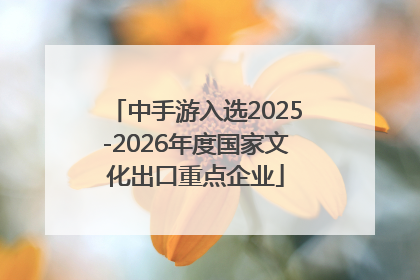中手游入选2025-2026年度国家文化出口重点企业