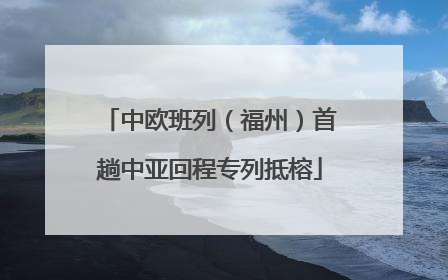 中欧班列（福州）首趟中亚回程专列抵榕