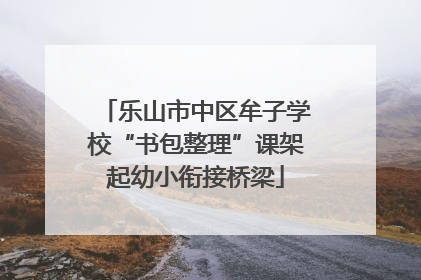 乐山市中区牟子学校“书包整理”课架起幼小衔接桥梁
