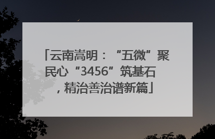云南嵩明：“五微”聚民心“3456”筑基石，精治善治谱新篇