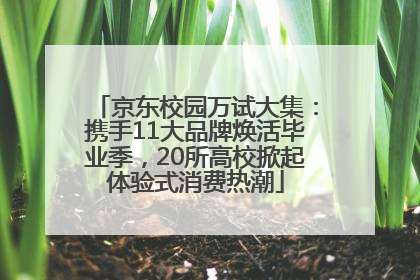 京东校园万试大集：携手11大品牌焕活毕业季，20所高校掀起体验式消费热潮