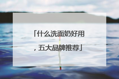 什么洗面奶好用，五大品牌推荐