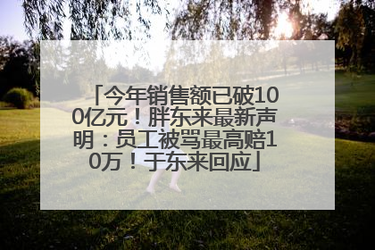 今年销售额已破100亿元！胖东来最新声明：员工被骂最高赔10万！于东来回应