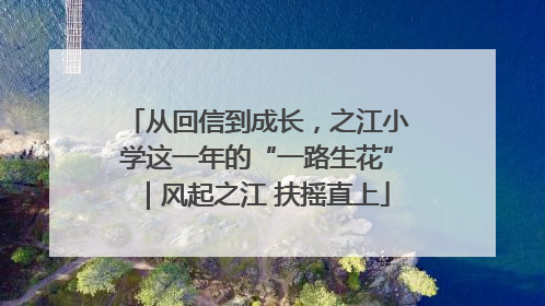 从回信到成长，之江小学这一年的“一路生花”｜风起之江 扶摇直上