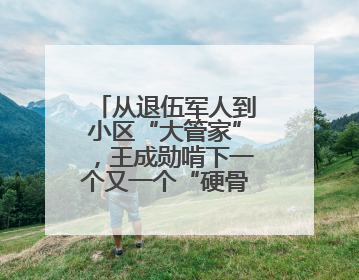 从退伍军人到小区“大管家”，王成勋啃下一个又一个“硬骨头”，让小区面貌焕然一新