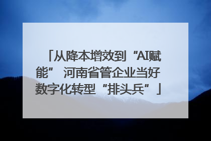 从降本增效到“AI赋能” 河南省管企业当好数字化转型“排头兵”