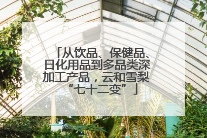 从饮品、保健品、日化用品到多品类深加工产品，云和雪梨“七十二变”