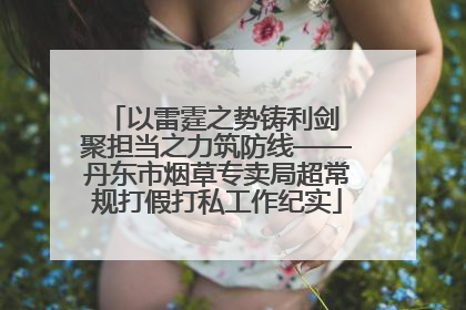 以雷霆之势铸利剑 聚担当之力筑防线——丹东市烟草专卖局超常规打假打私工作纪实