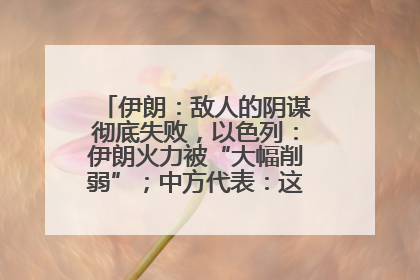 伊朗：敌人的阴谋彻底失败，以色列：伊朗火力被“大幅削弱”；中方代表：这次不能再有欺骗
