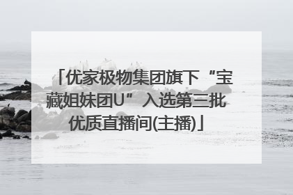 优家极物集团旗下“宝藏姐妹团U”入选第三批优质直播间(主播)