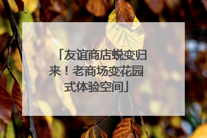 友谊商店蜕变归来！老商场变花园式体验空间
