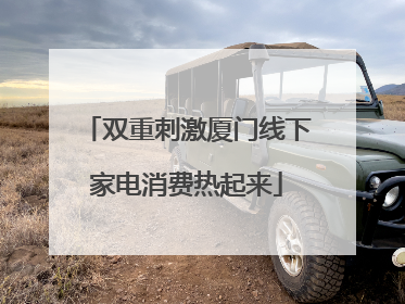 双重刺激厦门线下家电消费热起来