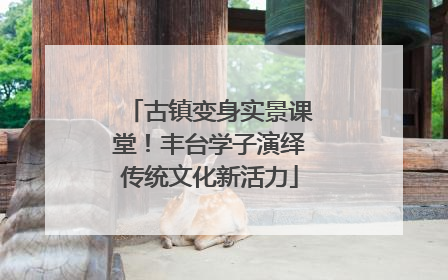 古镇变身实景课堂！丰台学子演绎传统文化新活力