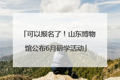 可以报名了！山东博物馆公布6月研学活动