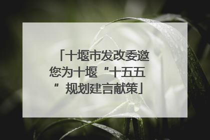 十堰市发改委邀您为十堰“十五五”规划建言献策