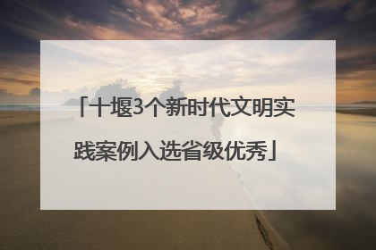 十堰3个新时代文明实践案例入选省级优秀