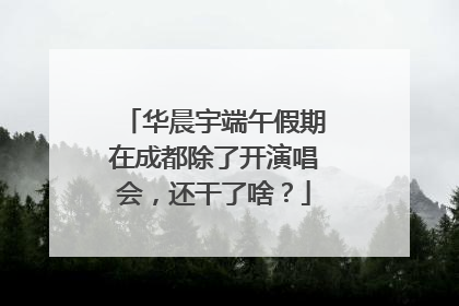 华晨宇端午假期在成都除了开演唱会，还干了啥？