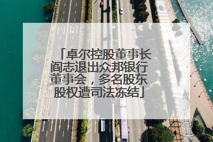 卓尔控股董事长阎志退出众邦银行董事会，多名股东股权遭司法冻结