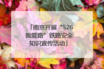 南京开展“526 我爱路”铁路安全知识宣传活动