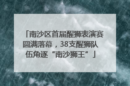 南沙区首届醒狮表演赛圆满落幕，38支醒狮队伍角逐“南沙狮王”