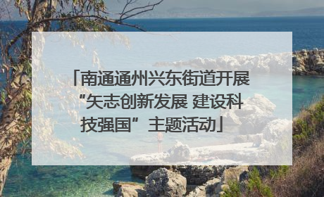 南通通州兴东街道开展“矢志创新发展 建设科技强国”主题活动