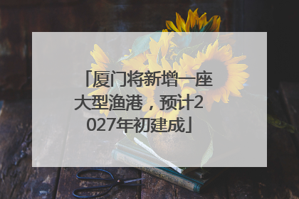厦门将新增一座大型渔港，预计2027年初建成