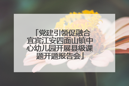党建引领促融合 宜宾江安四面山镇中心幼儿园开展县级课题开题报告会
