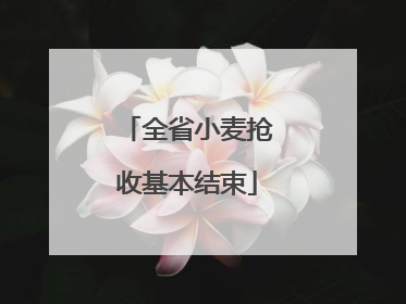 全省小麦抢收基本结束