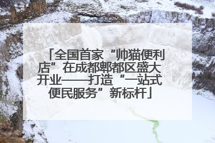 全国首家“帅猫便利店”在成都郫都区盛大开业——打造“一站式便民服务”新标杆