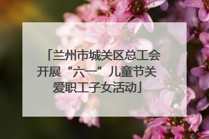 兰州市城关区总工会开展“六一”儿童节关爱职工子女活动