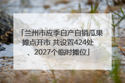 兰州市应季自产自销瓜果摊点开市 共设置424处、2027个临时摊位