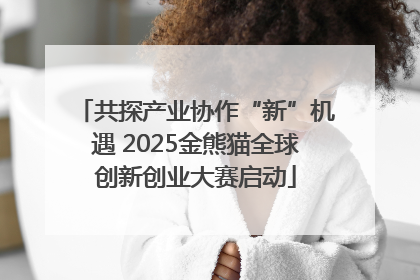 共探产业协作“新”机遇 2025金熊猫全球创新创业大赛启动
