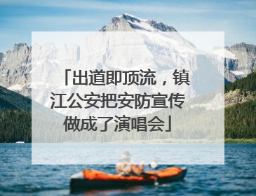 出道即顶流，镇江公安把安防宣传做成了演唱会