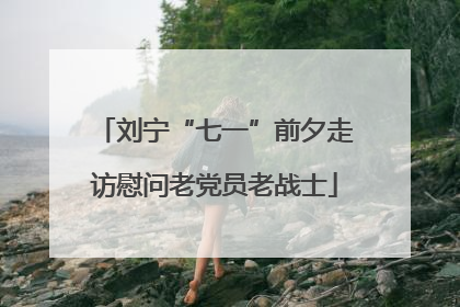 刘宁“七一”前夕走访慰问老党员老战士