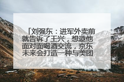 刘强东：进军外卖前就告诉了王兴，想邀他面对面喝酒交流，京东未来会打造一种与美团不同的商业模式