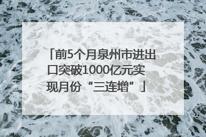 前5个月泉州市进出口突破1000亿元实现月份“三连增”