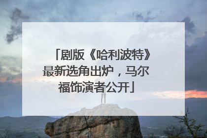 剧版《哈利波特》最新选角出炉，马尔福饰演者公开