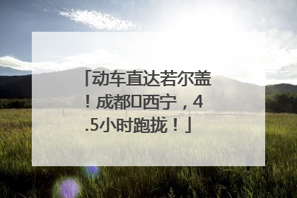 动车直达若尔盖！成都⇄西宁，4.5小时跑拢！