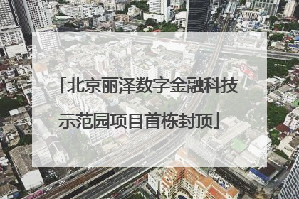 北京丽泽数字金融科技示范园项目首栋封顶