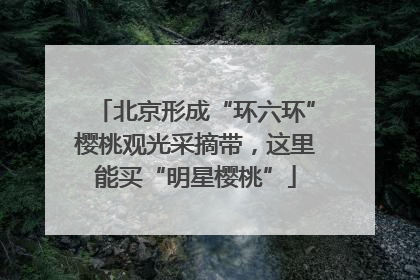 北京形成“环六环”樱桃观光采摘带，这里能买“明星樱桃”